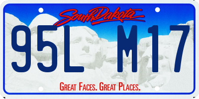 SD license plate 95LM17