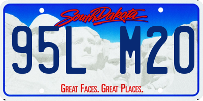 SD license plate 95LM20