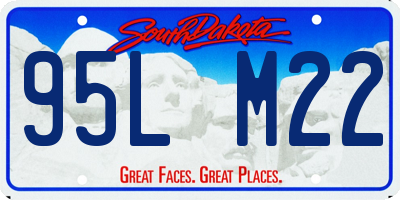 SD license plate 95LM22