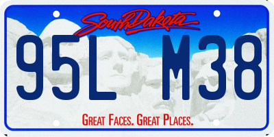 SD license plate 95LM38