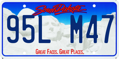 SD license plate 95LM47