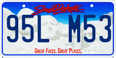 SD license plate 95LM53