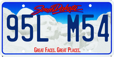 SD license plate 95LM54