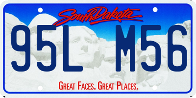 SD license plate 95LM56