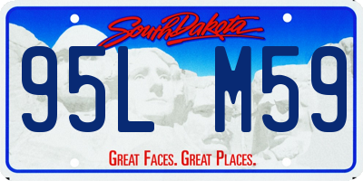 SD license plate 95LM59