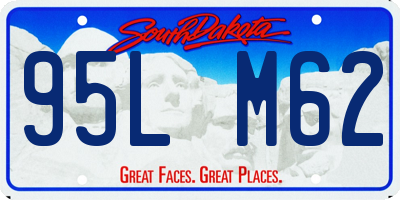 SD license plate 95LM62