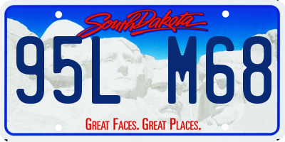 SD license plate 95LM68