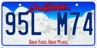 SD license plate 95LM74