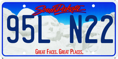 SD license plate 95LN22
