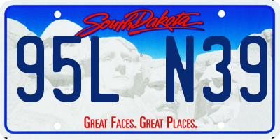 SD license plate 95LN39