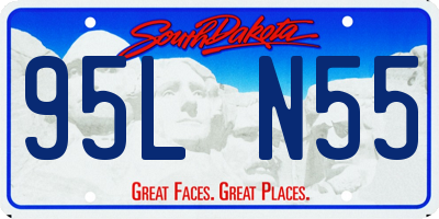 SD license plate 95LN55
