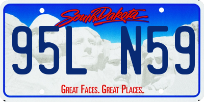SD license plate 95LN59