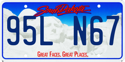 SD license plate 95LN67