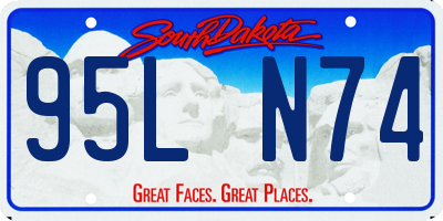 SD license plate 95LN74