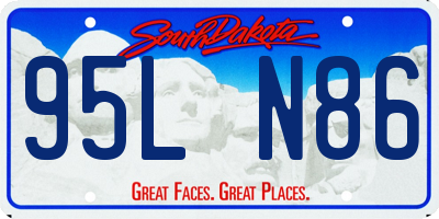 SD license plate 95LN86