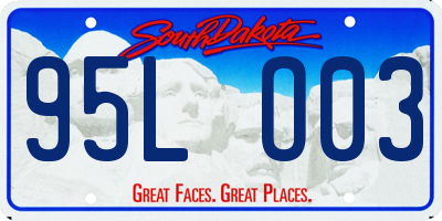 SD license plate 95LO03