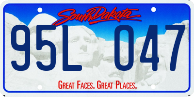 SD license plate 95LO47