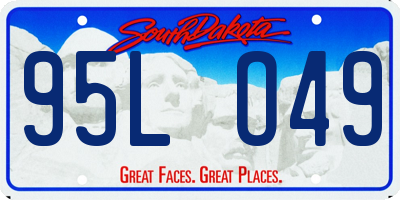 SD license plate 95LO49