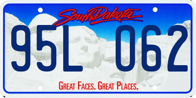 SD license plate 95LO62