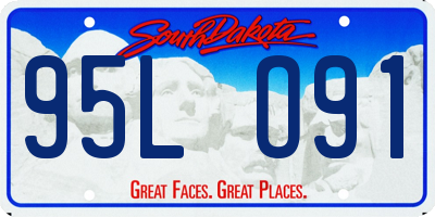 SD license plate 95LO91