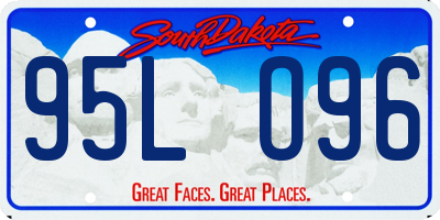 SD license plate 95LO96