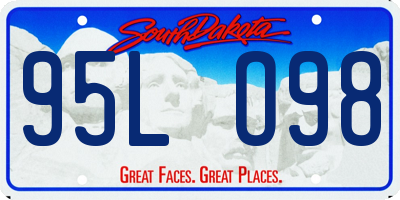 SD license plate 95LO98