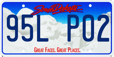 SD license plate 95LP02