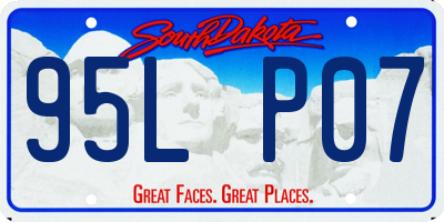 SD license plate 95LP07