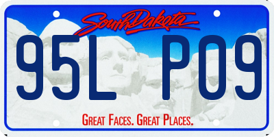 SD license plate 95LP09