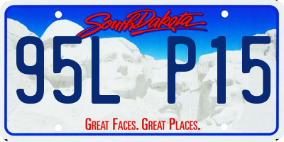 SD license plate 95LP15