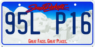 SD license plate 95LP16