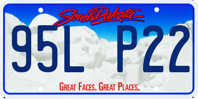 SD license plate 95LP22
