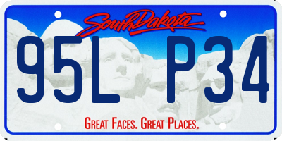 SD license plate 95LP34