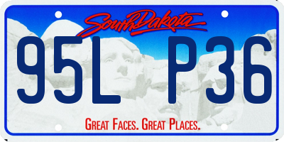 SD license plate 95LP36