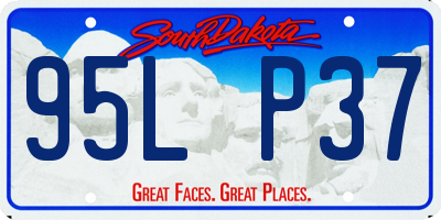 SD license plate 95LP37