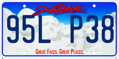 SD license plate 95LP38