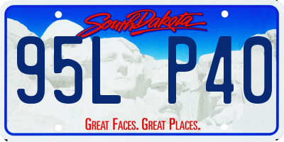 SD license plate 95LP40