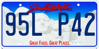 SD license plate 95LP42