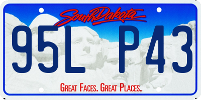 SD license plate 95LP43