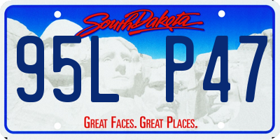 SD license plate 95LP47