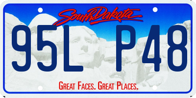 SD license plate 95LP48