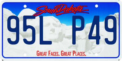 SD license plate 95LP49