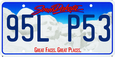 SD license plate 95LP53