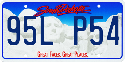 SD license plate 95LP54