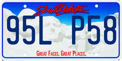 SD license plate 95LP58