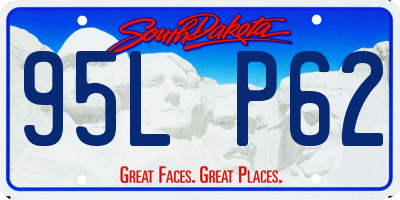 SD license plate 95LP62