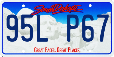 SD license plate 95LP67