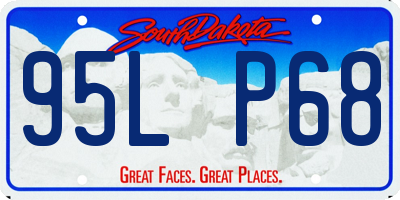 SD license plate 95LP68