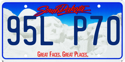 SD license plate 95LP70