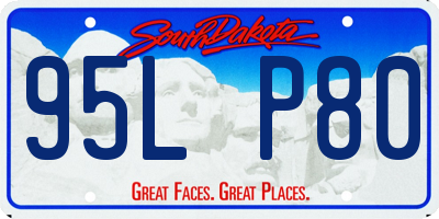 SD license plate 95LP80